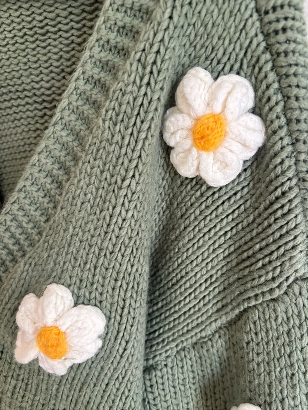 Altar'd State Green Daisy Cardigan - Picture 3 of 5